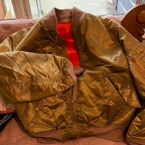 Vintage Gold Ma-1 bomber jacket